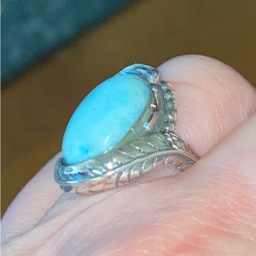 NWT Larimar Ring in .925 Sterling Silver Made in Bali! - Picture 9 of 10